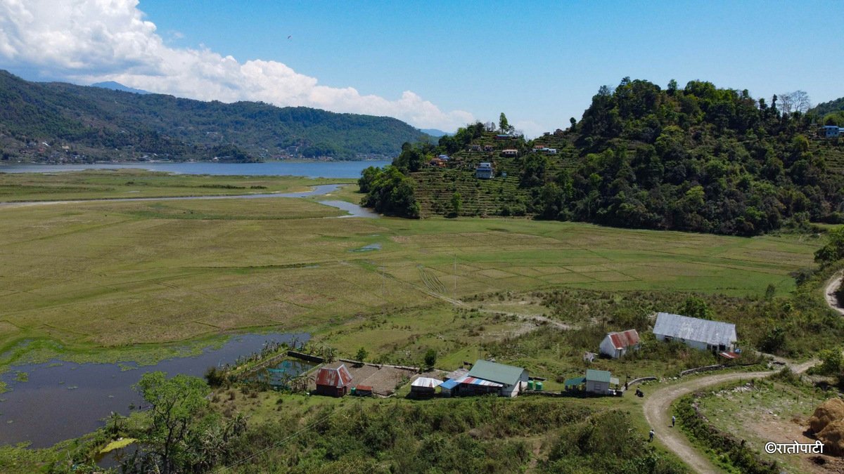 07-POKHARA PHEWA LAKE LAND_Drone view_Nepal Photo Library4