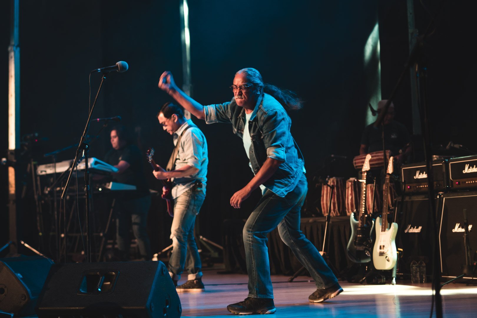 09 Nepathya frontman Amrit Gurung in action during their performance in Harrisburg, Pennsylvania. Photo-Dipit Raz-Nepalaya