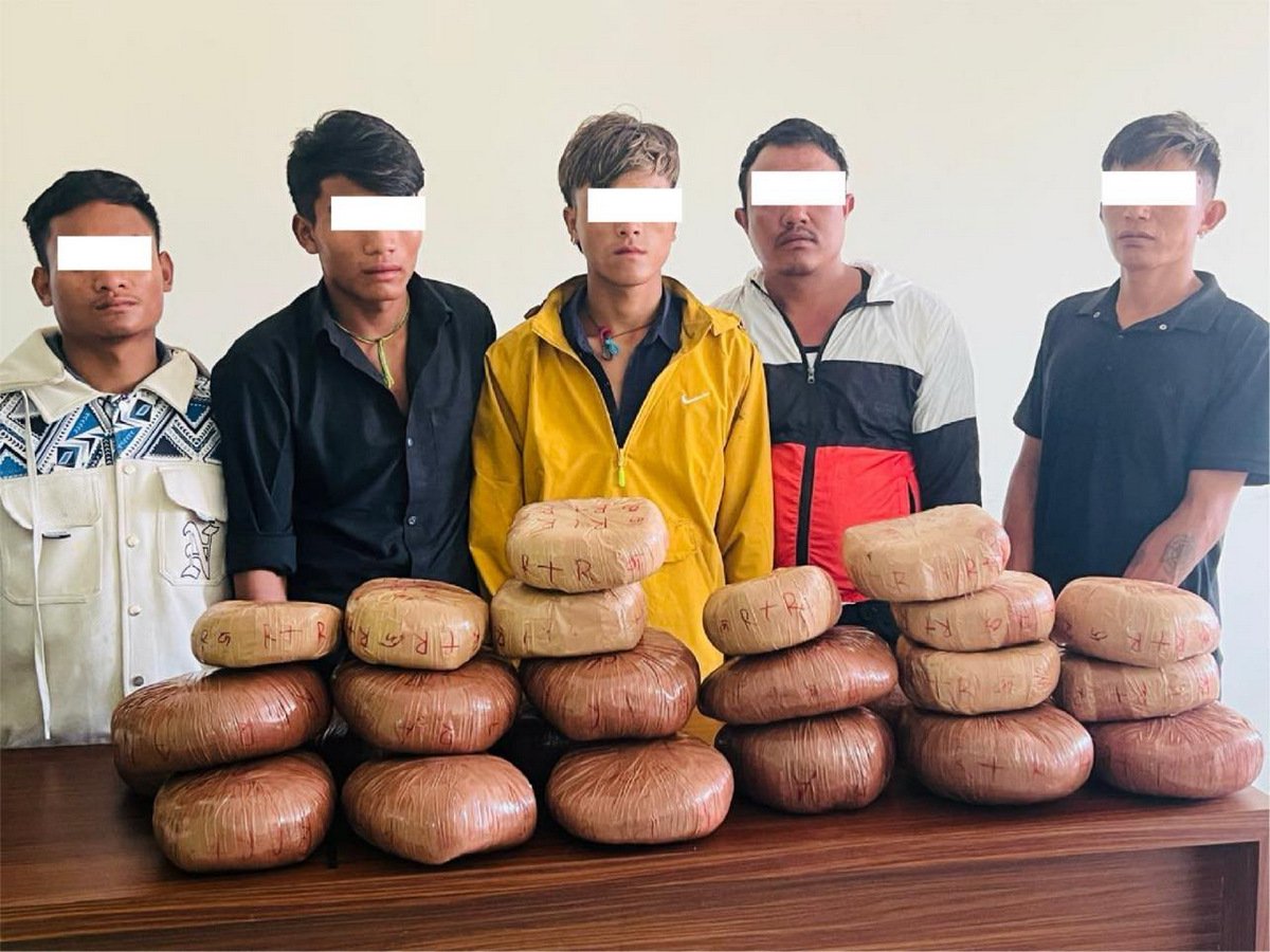   कोटेश्वरबाट ४० किलो गाँजा सहित ५ जना पक्राउ