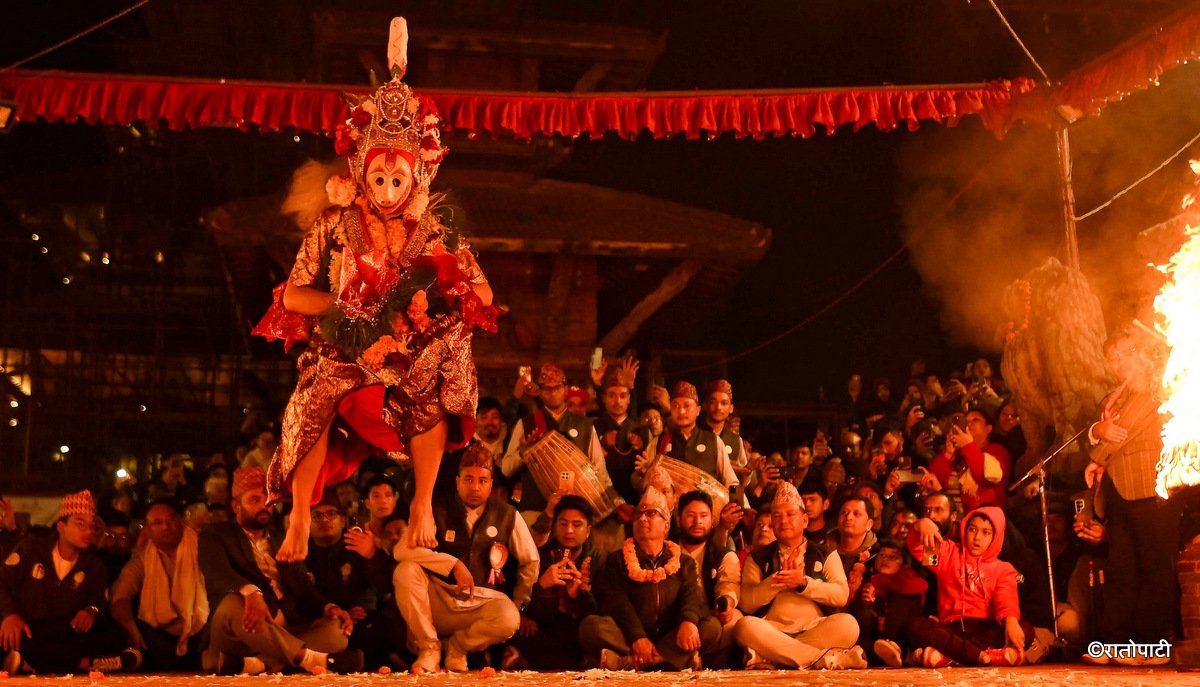 कार्तिक नाचको आठौँ दिन नरसिंह अवतारको कथा मञ्चन (तस्बिरहरू)