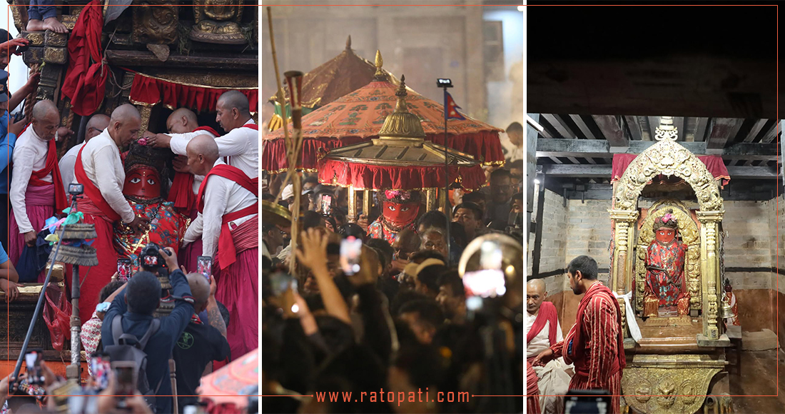 जावलाखेल टू बुङ्मति : १० वर्षपछि रातो मच्छिन्द्रनाथलाई यसरी गरियो विराजमान (तस्बिरहरू)