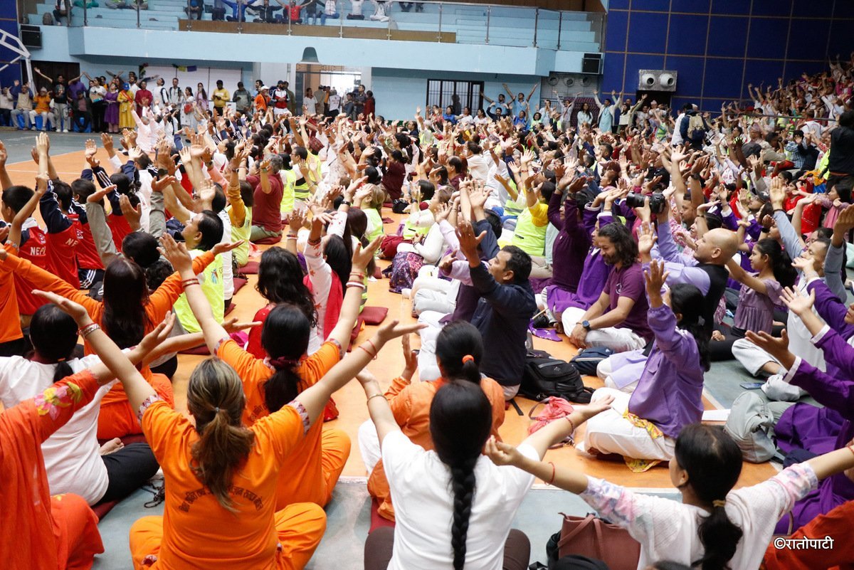 International Yoga Day Celebrated with Yoga Practice and Discourse