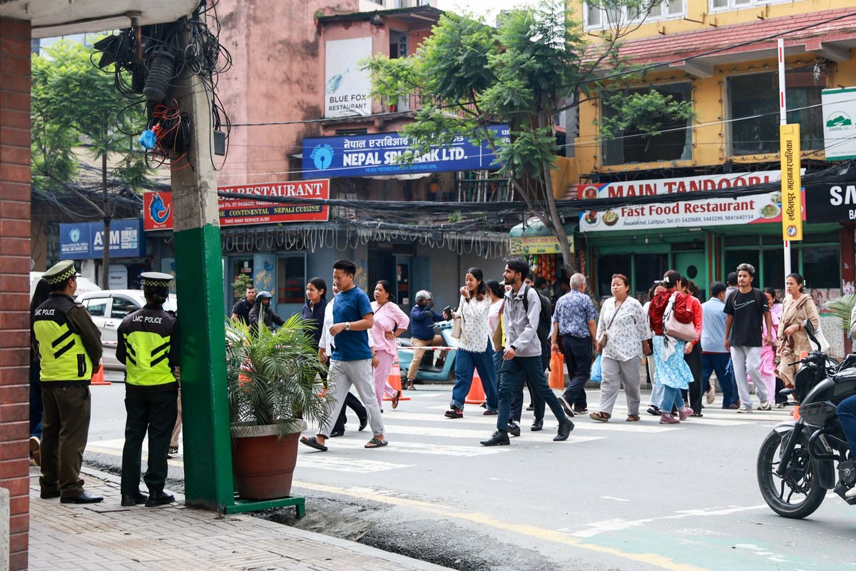 14-Lalitpur road cross safety barrier_Nepal Photo Library10
