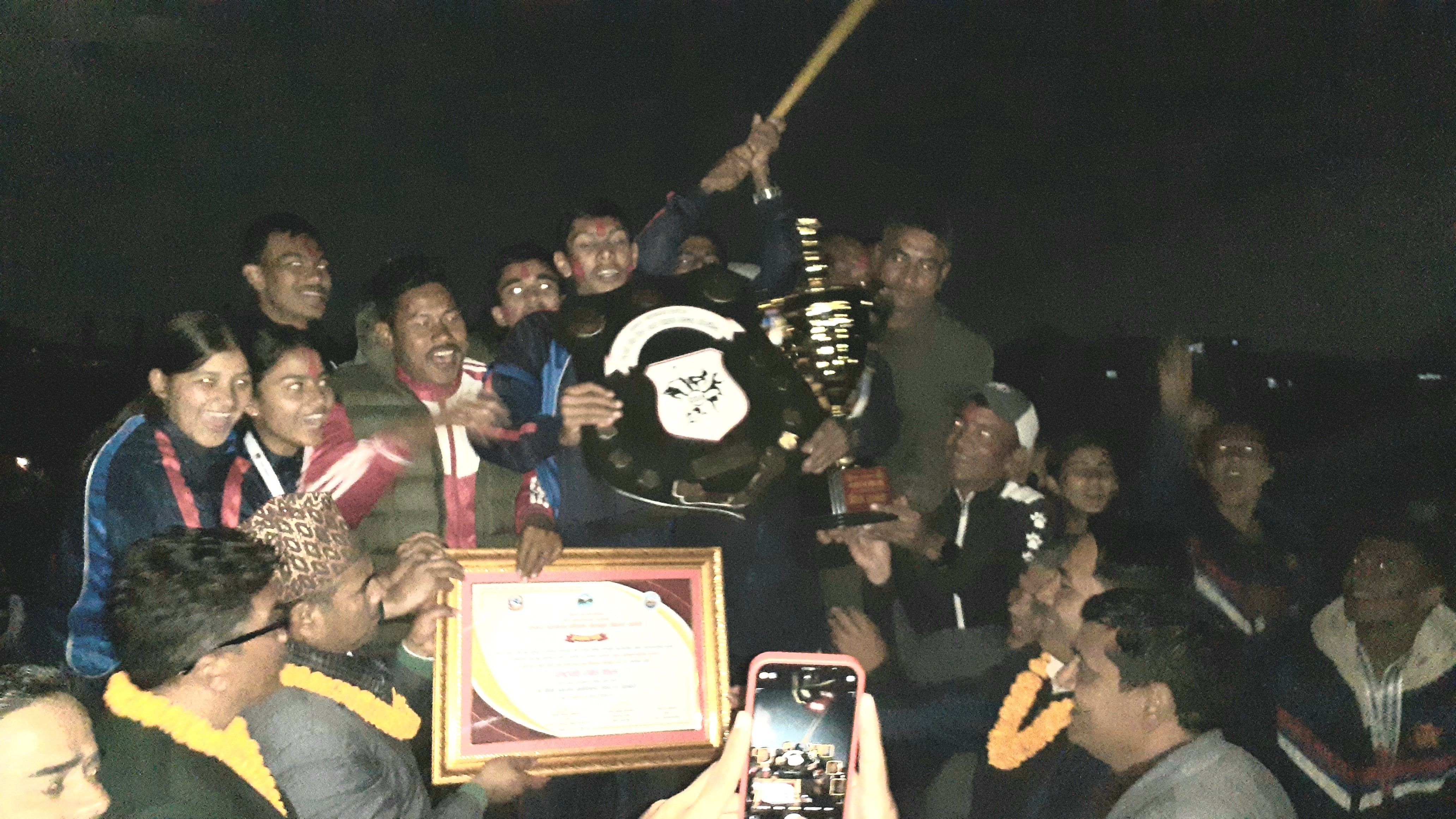 पोखरा महानगरको रनिङ शिल्ड सैनिकलाई