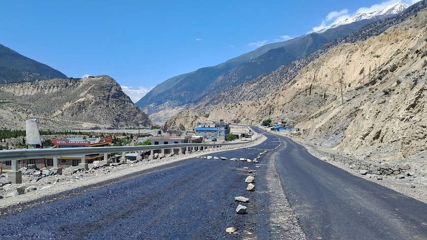 बेनी–जोमसोम–कोरला सडक खण्डको ८४ प्रतिशत भौतिक प्रगति