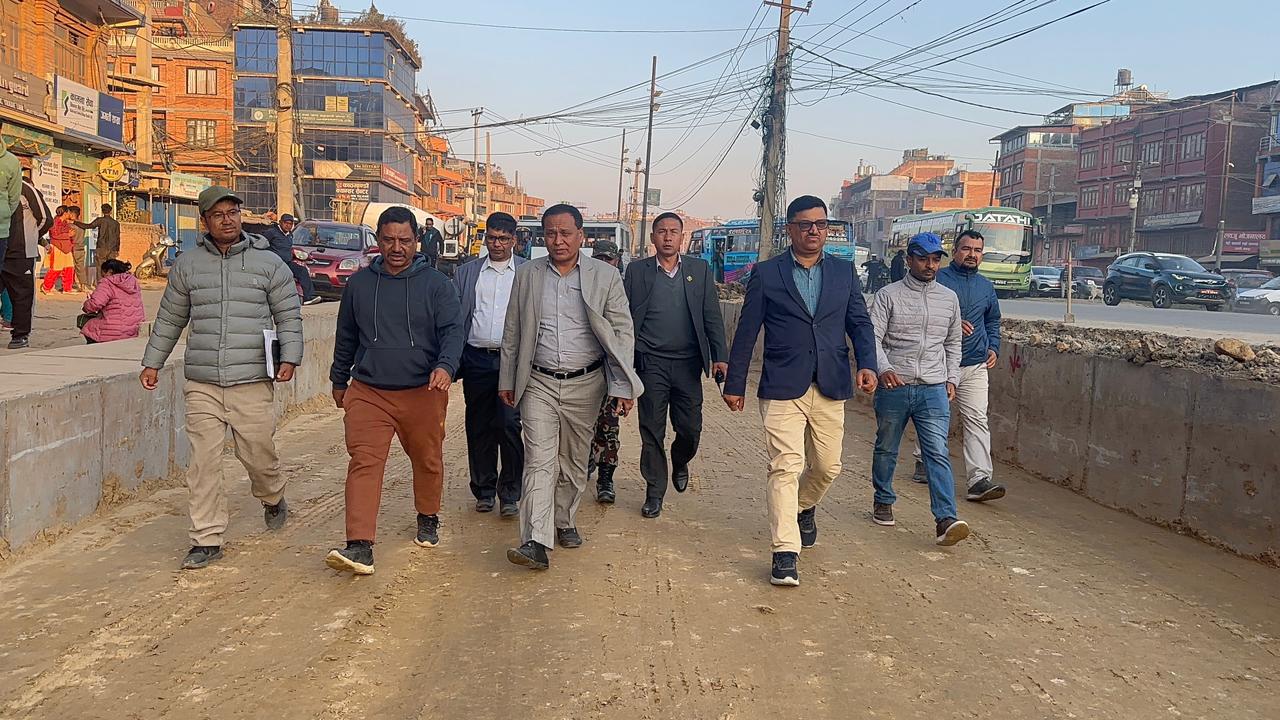 सूर्यविनायक-धुलिखेल सडक निर्माण प्रगति ५० प्रतिशत