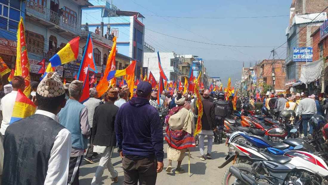 सुर्खेतमा राप्रपाकाे शक्ति प्रदर्शन (तस्बिरहरू)