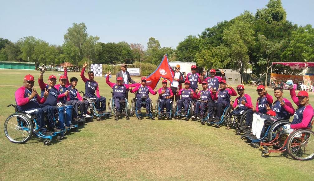 ह्वीलचियर क्रिकेट : नेपाल सेमिफाइनलमा पराजित