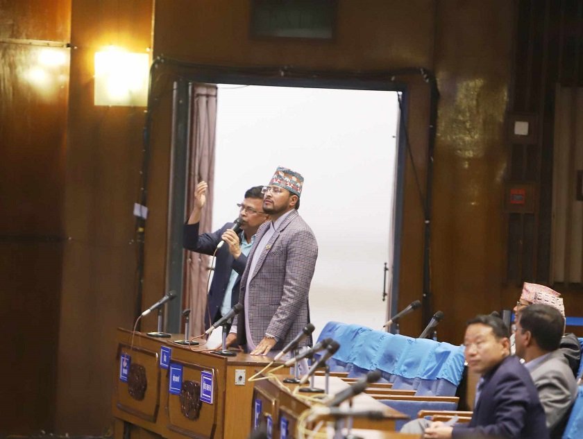 अर्थमन्त्री बोल्दाबोल्दै सांसद पाण्डेको सभामुखलाई प्रश्न– सभा सञ्चालन गर्ने तरिका भएन