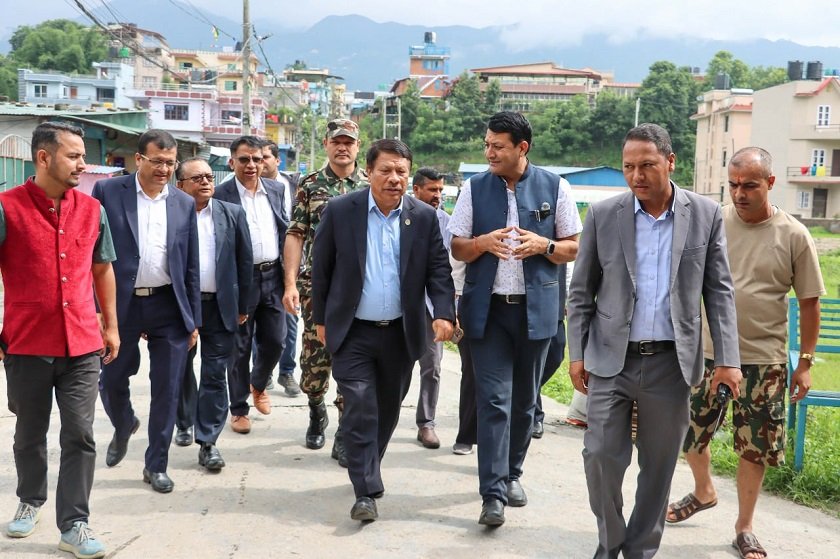 मन्त्री सिंह नेतृत्वको टोलीद्वारा बागमती करिडोरको अनुगमन
