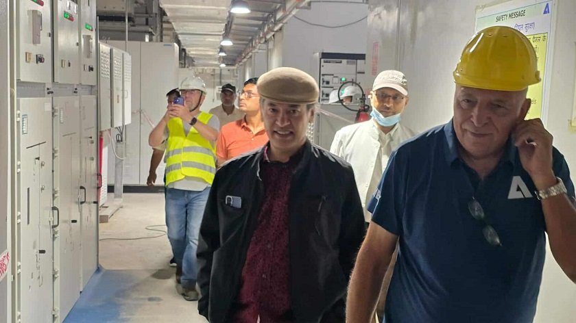   मध्य भोटेकोसी जलविद्युत आयोजना स्थलमा पुगे हितेन्द्रदेव
