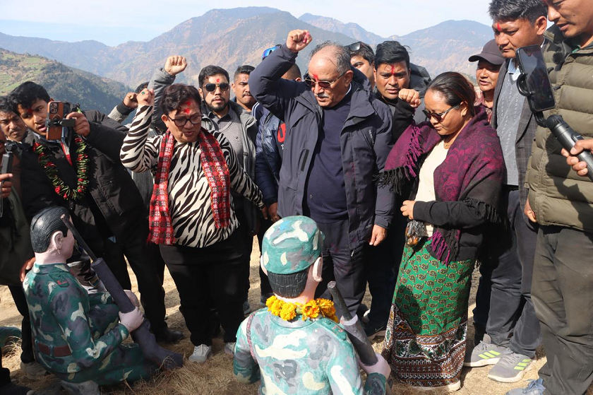 CPN Chairman Prachanda Honors Martyrs in Rukum East Ahead of Elections