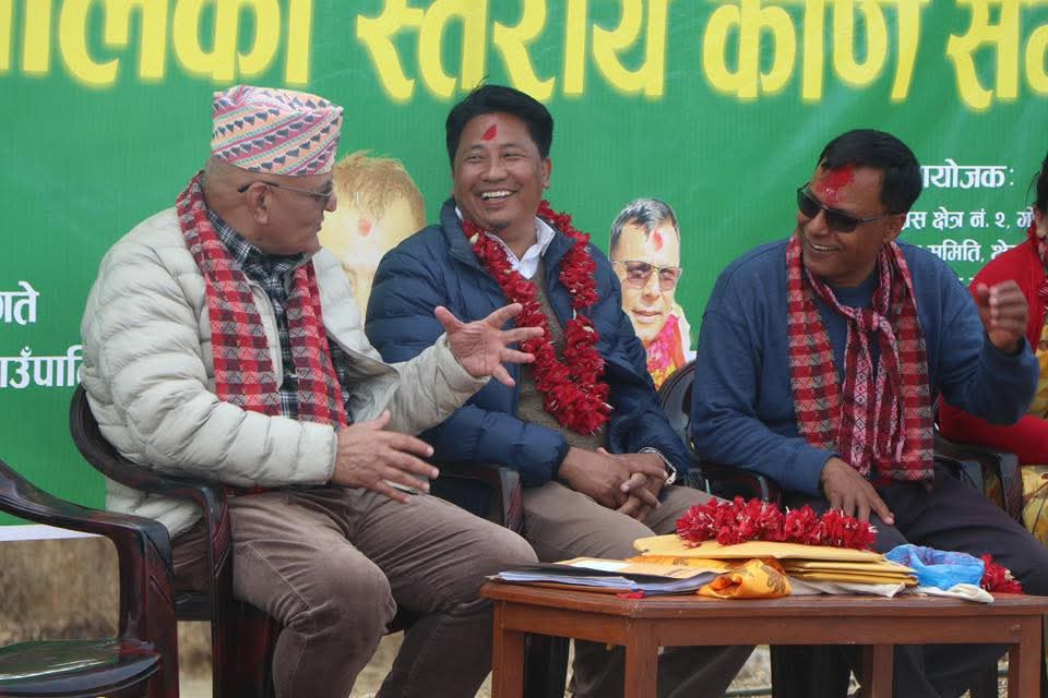   कांग्रेस उम्मेदवार दवाडीको प्रचारमा गण्डकीका मुख्यमन्त्री पाण्डे