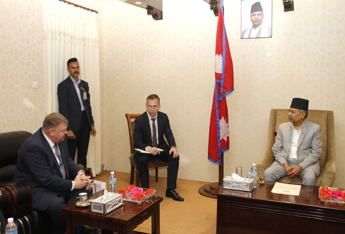 Vice President Yadav Meets Russian Ambassador Surovtsev