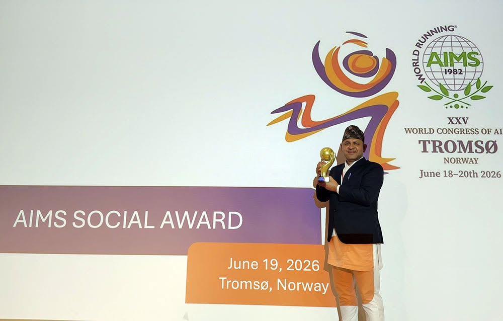 Nepalgunj Marathon Receives AIMS Social Award 2026