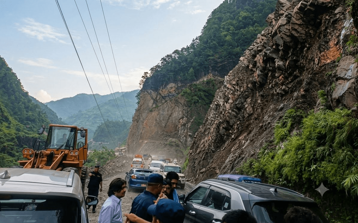 Muglin-Narayangadh Road Section Reopens After Dry Landslide