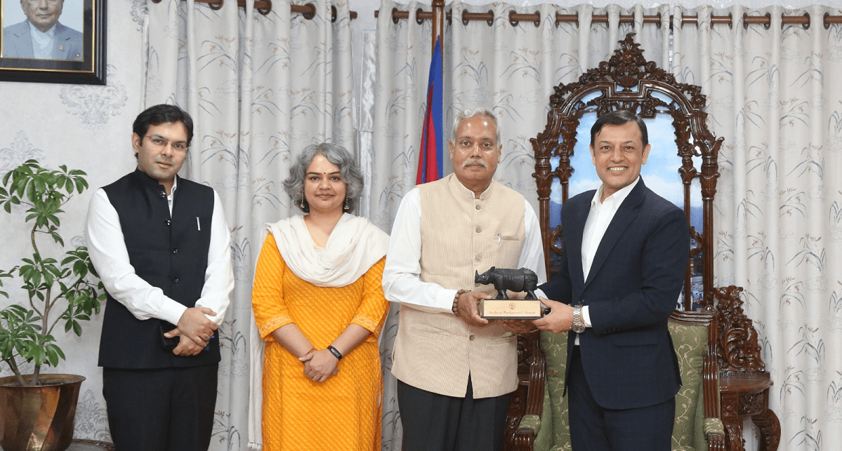 Speaker Aryal Meets Indian Ambassador Srivastava