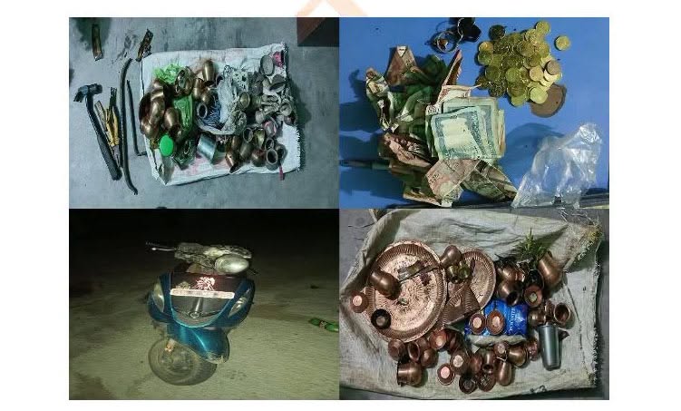 Three arrested for temple theft in Kanepokhari