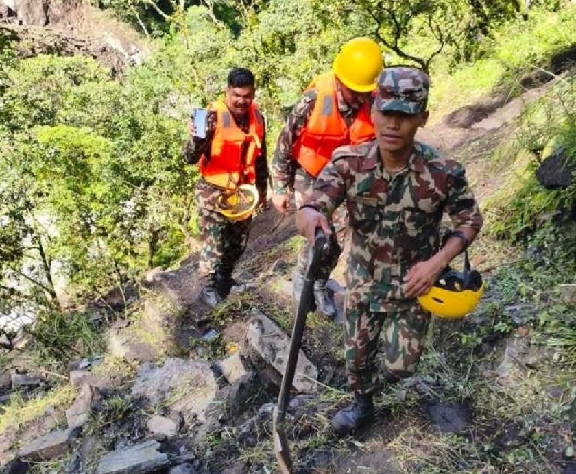 One Missing, Four Rescued After Landslide in Dolakha