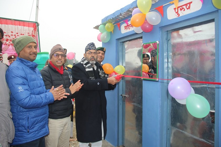 बाँकेमा सशस्त्र प्रहरीद्वारा निर्मित संरचनाको उद्घाटन