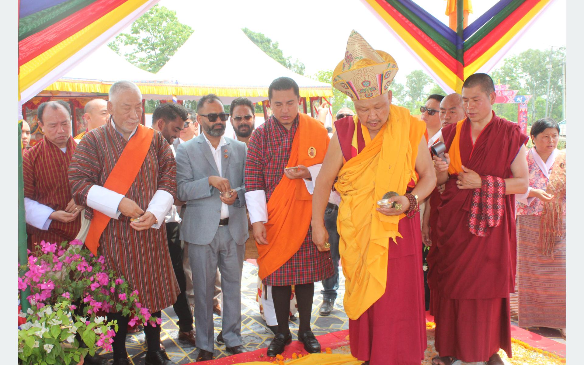 लुम्बिनीमा भुटानी गुम्बा निर्माण