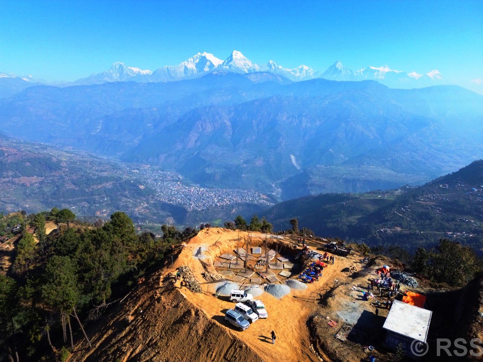 ‘ब्लु हिल’मा पर्यटकीय पूर्वाधार निर्माण गरिँदै