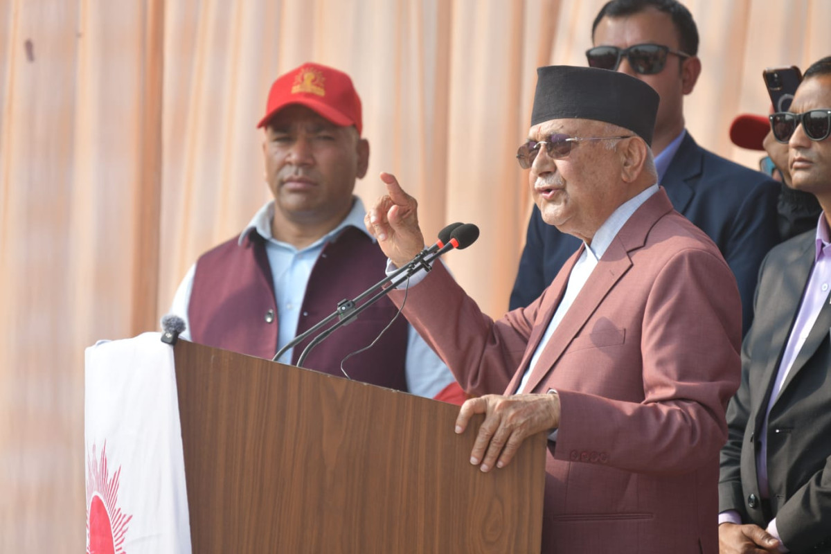 CPN-UML Chairman Oli Directs Cadres to Form 30-Volunteer Security Force for Every Polling Booth