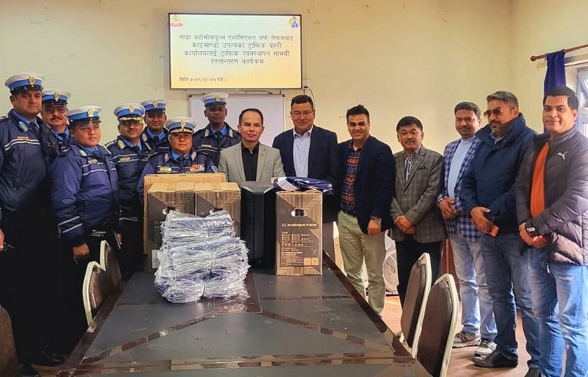   नाडाद्वारा उपत्यका ट्राफिक प्रहरीलाई ५ थान हाईटेक एडभान्स सिपियु प्रदान
