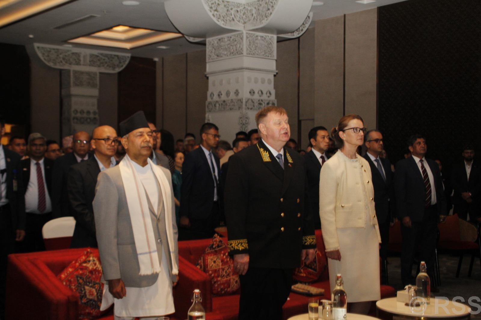Vice President Yadav Attends Russian National Day Reception