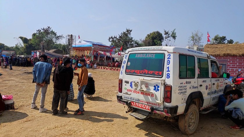 प्रदर्शनीमा निःशुल्क एम्बुलेन्स सेवा