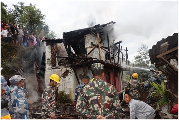 फुङ्लिङमा आगलागी, पाँच लाख बराबर क्षति