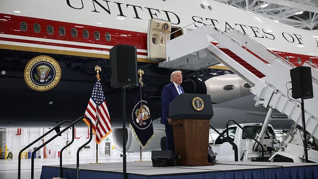 Trump Unveils Qatar's Gifted Boeing 747-8 Jet as New Air Force One