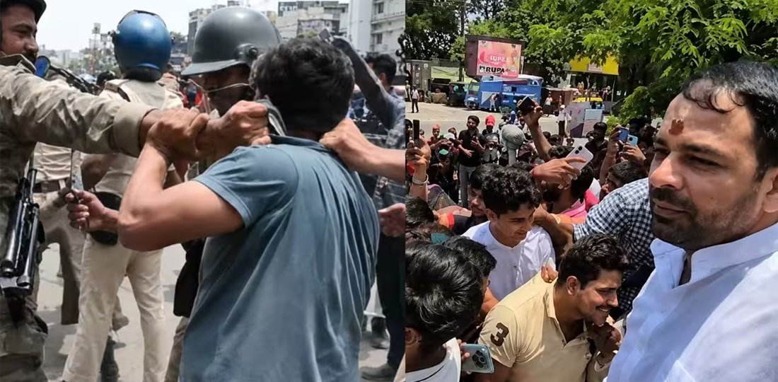 Students Protest Across India Over Exam Paper Leak, Police Clash