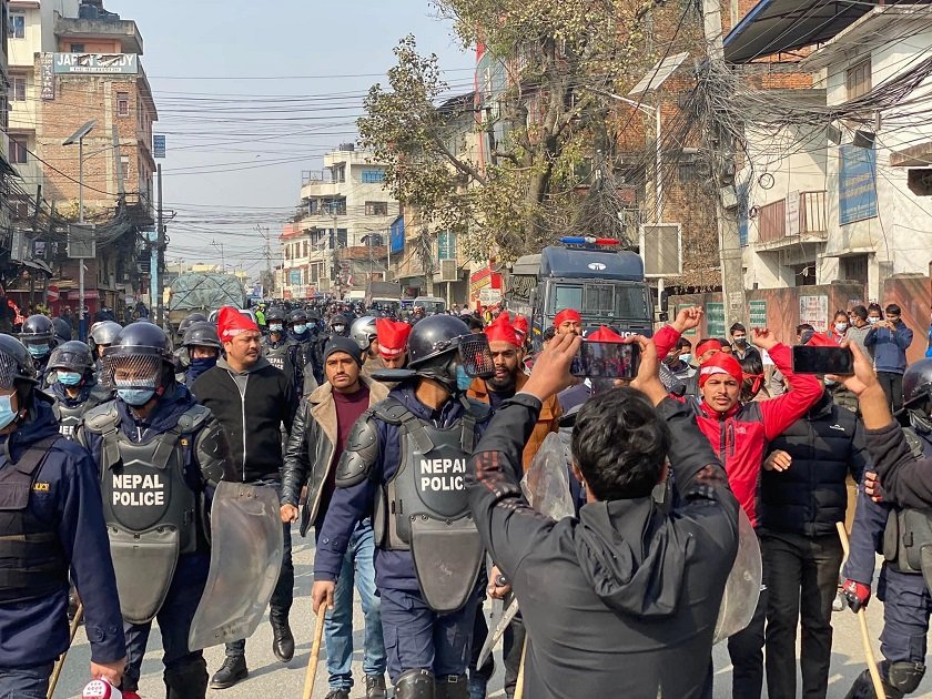 अमृत साइन्स क्याम्पसमा स्ववियु निर्वाचनको माग गर्दै अनेरास्ववियु आन्दोलित