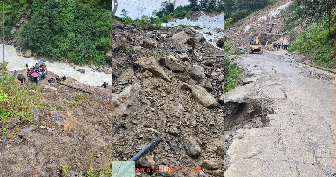  अरनिको राजमार्ग तत्काल मर्मत गरी खुलाइने, सडक विभागको टोली फिल्डमा