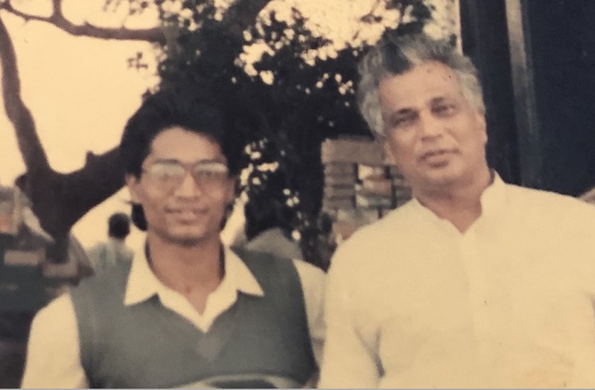 Ashok Sain with his father