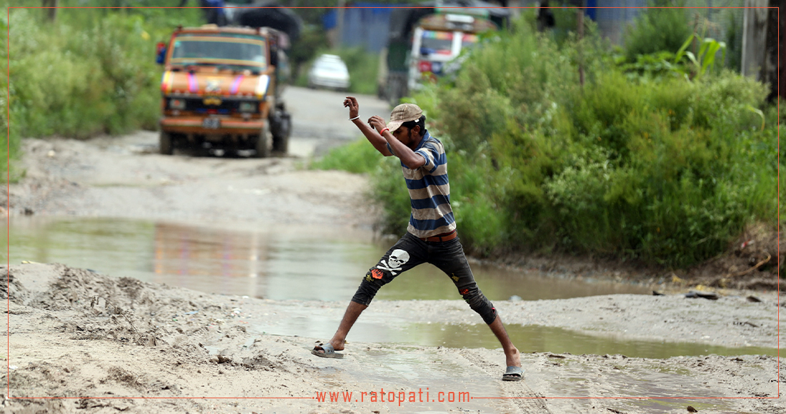 Kathmandu Valley River Corridor Roads Degraded