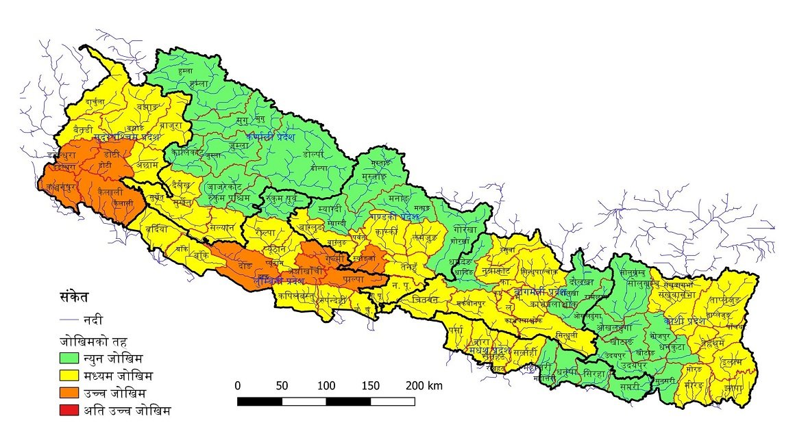 शनिबार कहाँ-कहाँ छ बाढीको खतरा ?