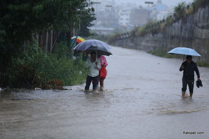 काठमाडौँ उपत्यकामा वर्षाको ‘रेकर्ड ब्रेक’