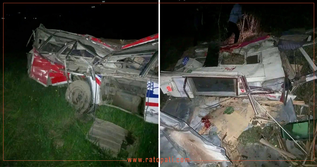 Bus Carrying Wedding Party Plunges Off Cliff in Baitadi, Killing 13