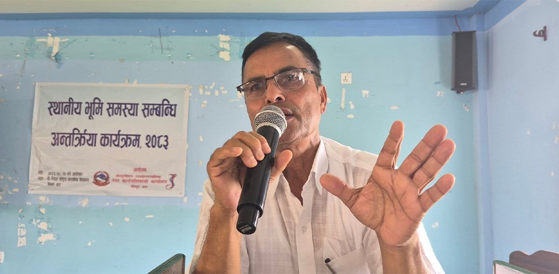‘अम्लेखगञ्ज–रक्सौल रेल्वे र चिनी मिलको जग्गा सरकारी जमिनमा बस्नेहरूलाई वितरण गर्न सकिन्छ’