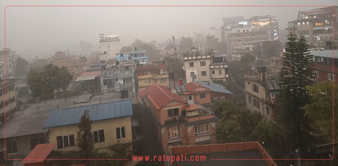   उपत्यकामा हावाहुरीसहित वर्षा