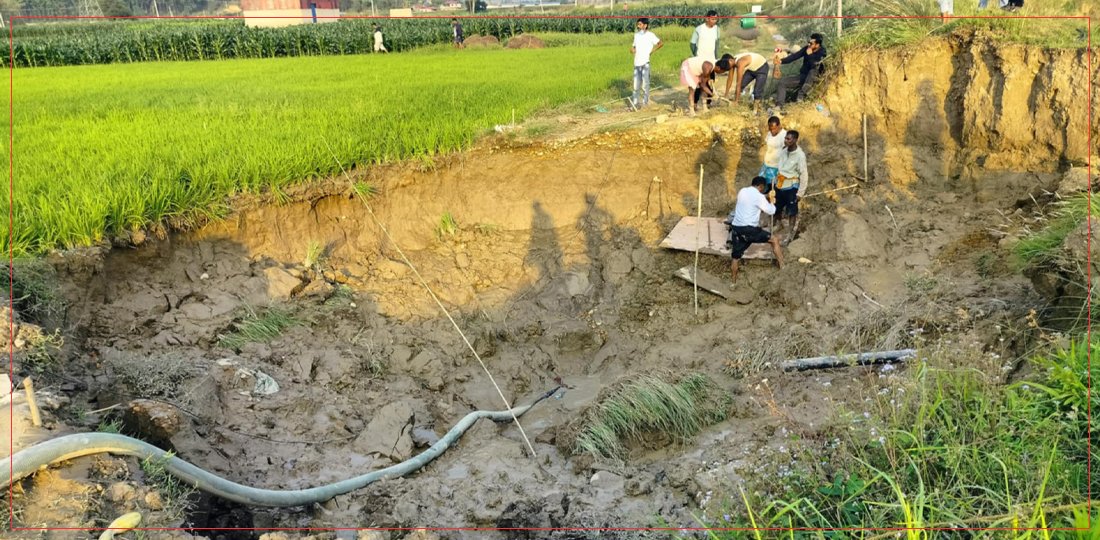 हेटौँडामा भूगर्भविद्को १० घण्टा : जमिनमुनि मेटल डिटेक्ट, पुरिएको गाडी हुनसक्ने अनुमान