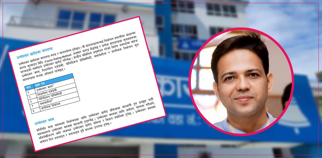  रास्वपाले बनायो उम्मेदवार छनोट मापदण्ड, आवेदन शुल्क ५० हजार