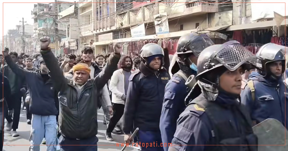   वीरगञ्ज फेरि तनावग्रस्त, हिन्दुवादी सङ्गठनको प्रदर्शनपछि प्रशासनले थाल्यो छलफल
