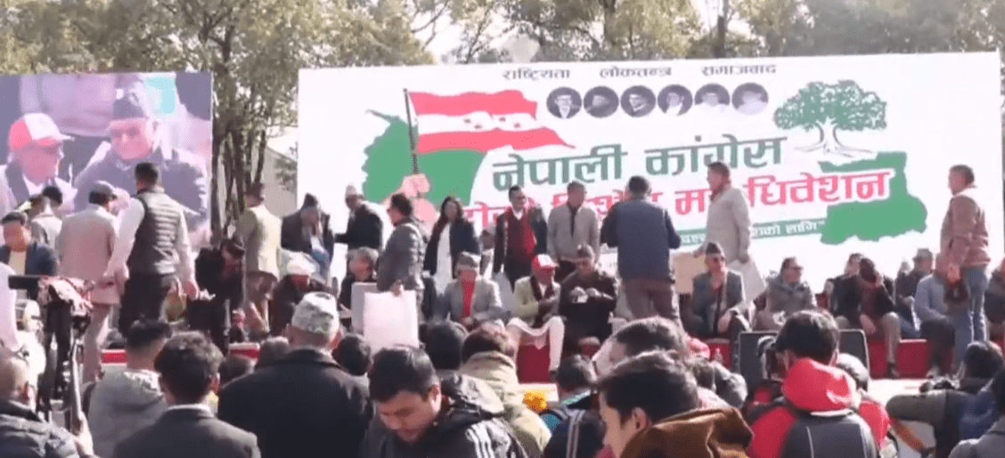 कांग्रेस पूर्वउपसभापति गोपालमान श्रेष्ठ महाधिवेशनस्थलमा