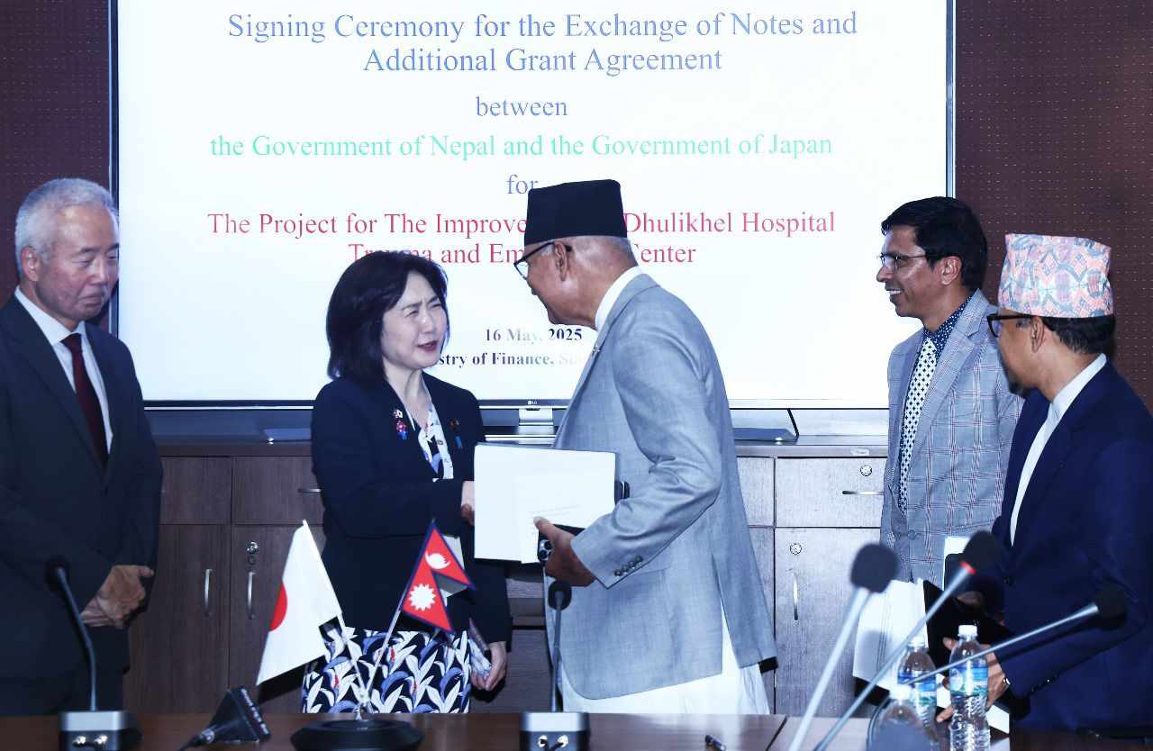 धुलिखेल अस्पताल ट्रमा तथा आपतकालीन केन्द्र सुधार परियोजनाका नेपाल र जापानबिच सहमति