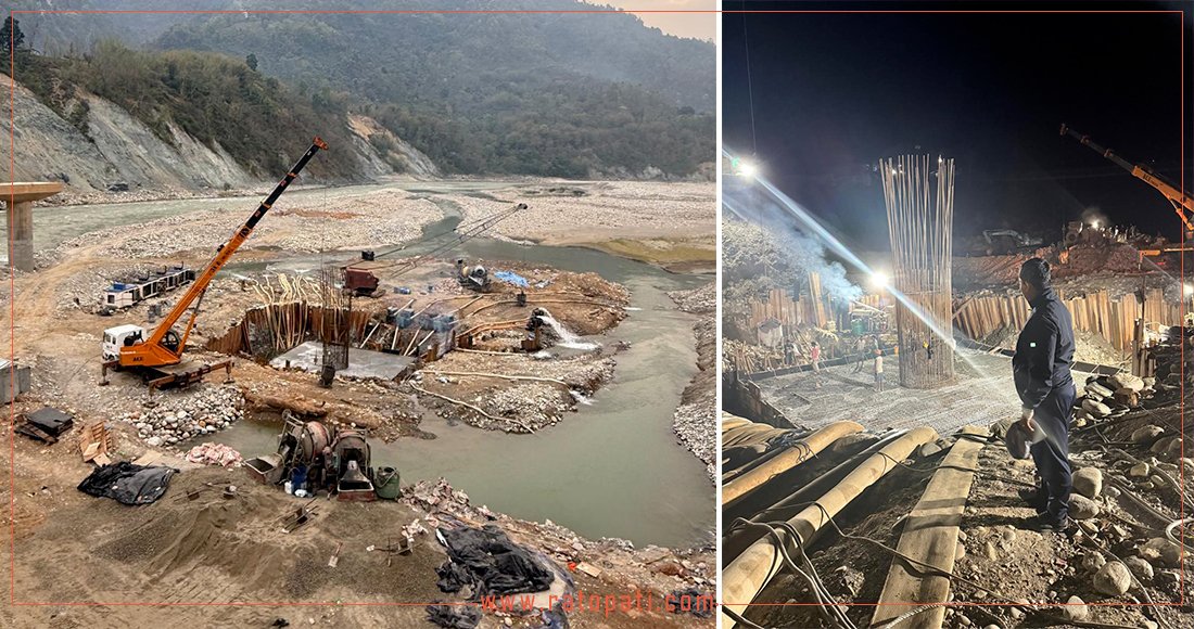 Construction of Dhaplangghat Bridge Gains Momentum, Connecting Khotang to the Terai