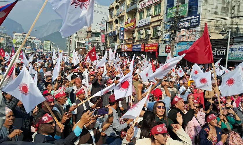   संसद् पुनर्स्थापना र सर्वपक्षीय सरकार माग्दै बुटवलमा एमालेको सभा