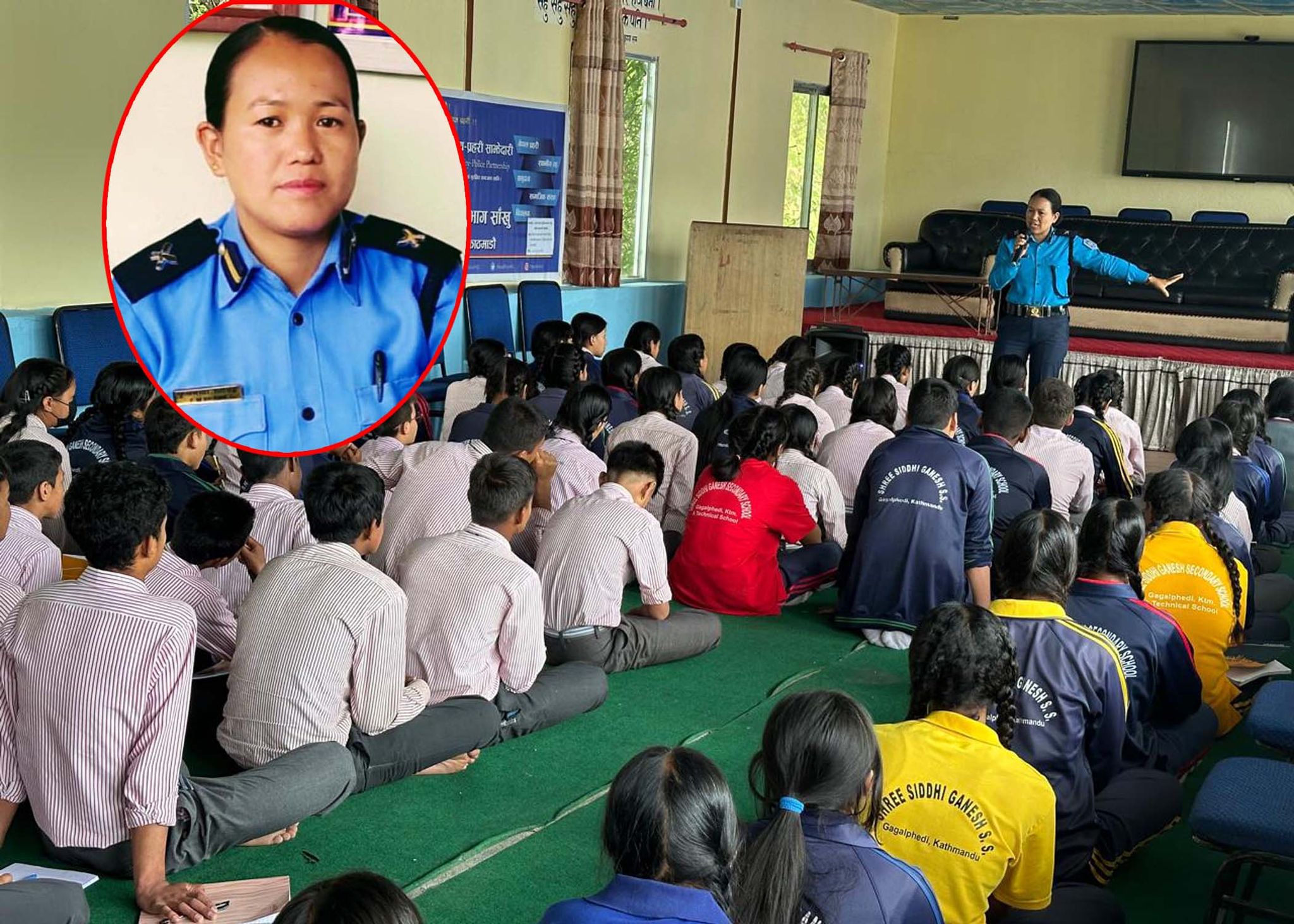 अपराध न्यूनीकरणका लागि स्कुल पढाउने प्रहरी निरीक्षक फूलमाया